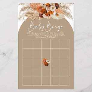 Boho terracotta brände orange Copper Bingo Game