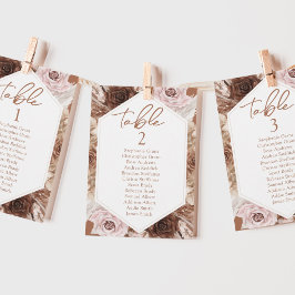 Boho Terracotta Bröllop Bord-platskort Inbjudningar