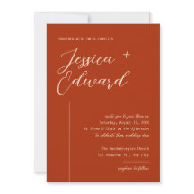 Boho Terracotta Burnt Orange Retro Modern Elegant