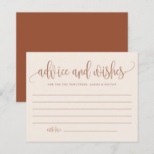 Boho Terracotta Calligraphy Advice och Önskemål Ca