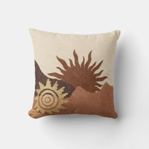 Boho Terracotta Desert Sol Dekorativ kudde