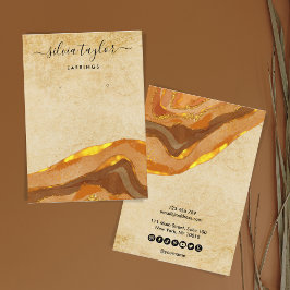 Boho Terracotta Designer Jewelry Holder Social Visitkort