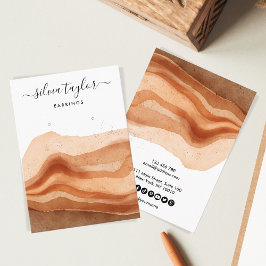 Boho Terracotta Earring Necklace visning Card Visitkort