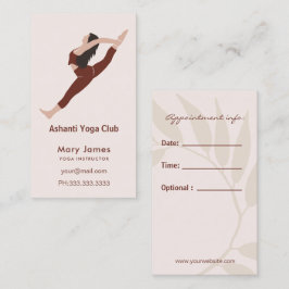 Boho Terracotta Earthy Yoga Instructor Tidsbeställning Kort