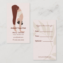 Boho Terracotta Earthy Yoga Instructor Tidsbeställning Kort