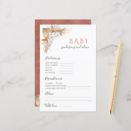 Boho Terracotta Förutsägelser & Råd Baby Shower 