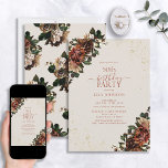 Boho Terracotta Greenery Blommigt 50:e födelsedage Inbjudningar<br><div class="desc">Fira en milstolpe i stil med vår Boho Terracotta Grey-Blommigt 50:e födelsedagsinbjudan. Från den handskrivna kalligrafin till blommigtarna för teracotta och grönt torkad blomma, anger inbjudan tonen för din speciella dag. Med det matchande blommönstret på baksidan av varje kort är alla säkra på att detta är en händelse som inte...</div>