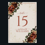 Boho Terracotta Greenery Blommigt Bröllop Bordsnummer<br><div class="desc">Skapa perfektens boho-mottagningsinställning! Vi älskar det här trendiget, det moderna terracotta bröllop-bordsnumret! Enkelt, elegant och "oh-so-söt", med blommigtar för terracotta och grönt torkad blomma, handskrivet manus, typografi "meny" och faux guld stoft. Tack så mycket för att ni stöder vårt småföretag. Vi uppskattar det, verkligen! En del av en matchande svit....</div>