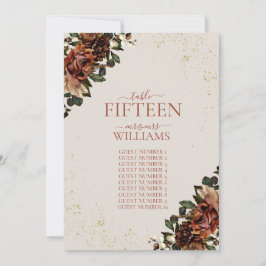 Boho Terracotta Greenery Blommigt Bröllop Inbjudningar