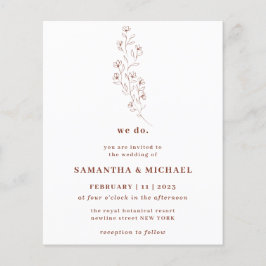 Boho Terracotta Indie Rustic Botanic vi budgeterar Flygblad