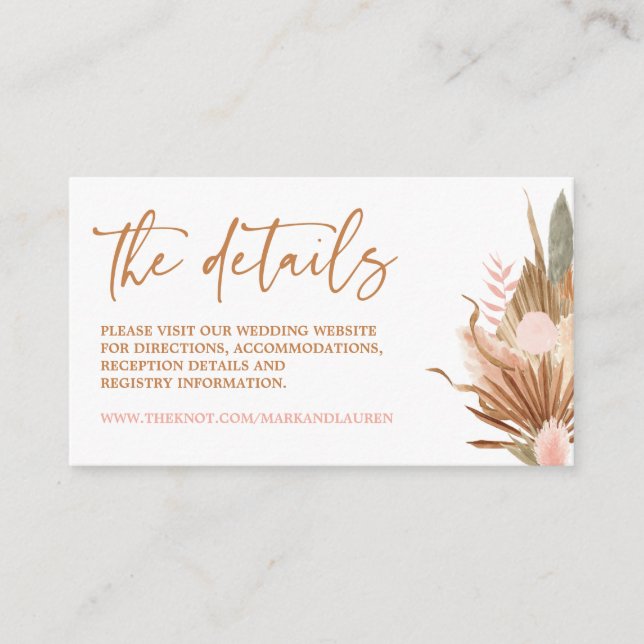 Boho Terracotta-informationskort för webbplats Tilläggskort (Framsida)