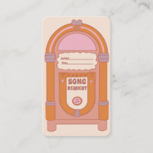 Boho Terracotta Jukebox Sång-ansökningskort