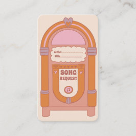 Boho Terracotta Jukebox Sång-ansökningskort Tilläggskort