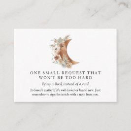 Boho Terracotta Måne Bok-ansökningskort Tilläggskort