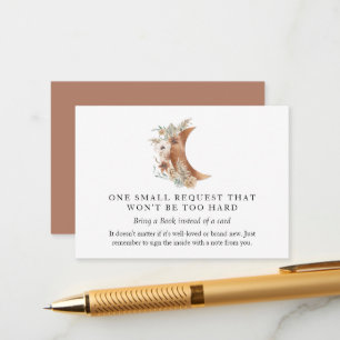 Boho Terracotta Måne Bok-ansökningskort Tilläggskort