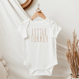 Boho Terracotta Minimal Little Turkey Thanksgiving T Shirt
