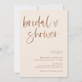 Boho Terracotta Möhippa | Minimalistisk Möhippa Inbjudningar