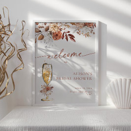 Boho Terracotta Möhippa Välkommen Poster