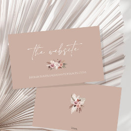 Boho Terracotta Neutralt Torkad Blommigt Bröllop Tilläggskort