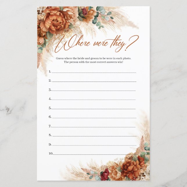 Boho Terracotta pampas burgundy var de fanns (Framsida)