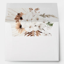 Boho Terracotta Pampas Grass Orchid Bröllop