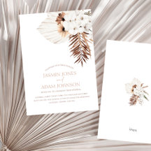 Boho Terracotta Pampas Grass Orchid Bröllop