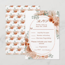 Boho Terracotta Pampas Grass OSA Kort