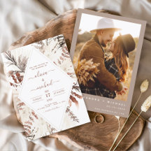 Boho Terracotta Photo Pampas Grass Bröllop