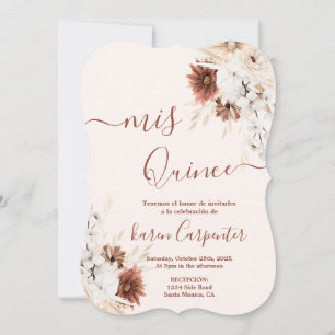 Boho Terracotta Quinceanera-inbjudan Inbjudningar