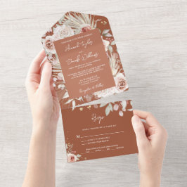 Boho Terracotta Rustic Blommigt med OSA Bröllop