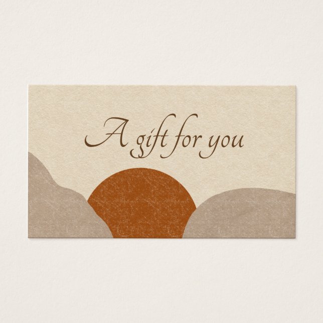 Boho Terracotta Sand Abstrakt Jewelry Gift Card Visitkort (Framsidan)