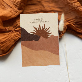Boho Terracotta Sand Desert Sol Handmade Jewelry Visitkort