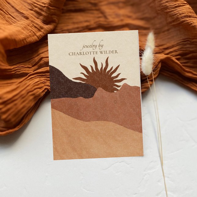 Boho Terracotta Sand Desert Sol Handmade Jewelry Visitkort (Skapare uppladdad)