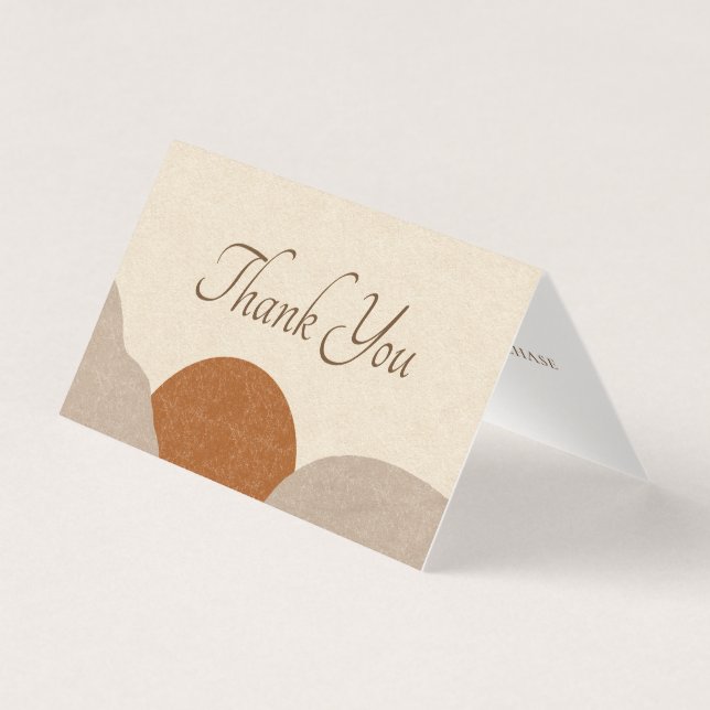 Boho Terracotta Sand Handmade Jewelry Tack Kort (Framsida)