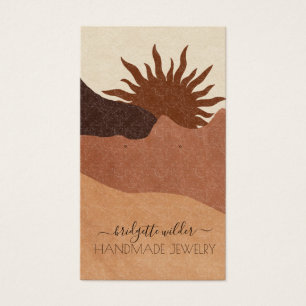 Boho Terracotta Sand Sol Jewelry Designer Visitkort