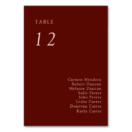 Boho Terracotta Seating Chart Wedding Copper Bordsnummer