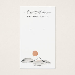 Boho Terracotta Sol Mountain Earring Visning Cards Visitkort