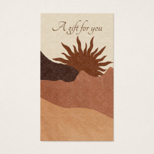 Boho Terracotta Sol Sand Jewelry Gift Card Visitkort