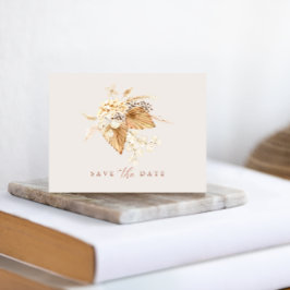 Boho Terracotta Torkade blommor och Pampas Grass Vykort