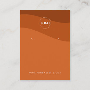 Boho Terracotta Vågar Anpassningsbar Logotyp Visni Visitkort