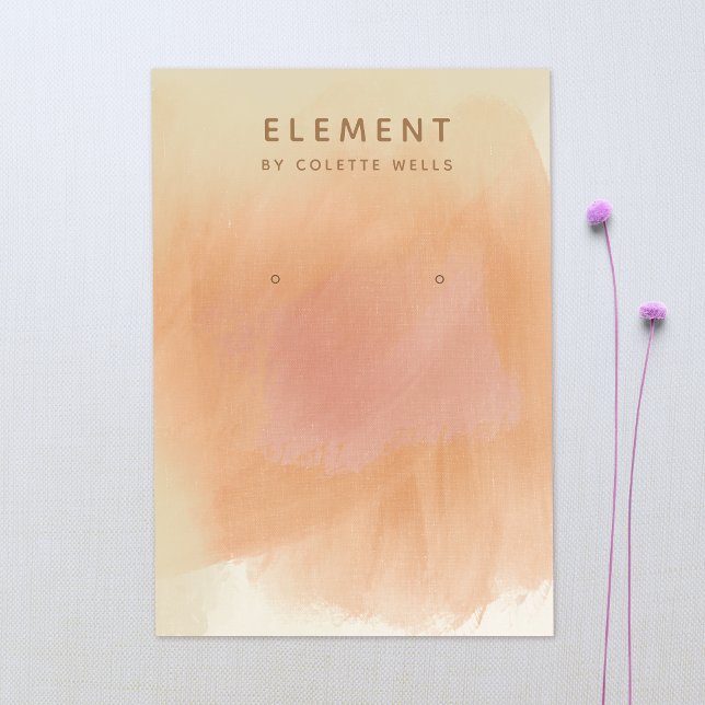 Boho Terracotta Watercolor Earring Visning Visitkort (Skapare uppladdad)