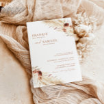 Boho Terracotta Wedbjudande, Modern Bröllop Inbjudningar<br><div class="desc">Den här vackra bröllopsinbjudan har en minimalistisk utformning med ett jordnära, ökenliknande program i färg och är perfekt att ladda upp ett foto av dig och din framtida make/maka! Redigera enkelt de flesta ordalydelser så att de stämmer överens med ditt evenemang! Färg för text och bakgrund är helt redigerbara —>...</div>