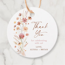 Boho Terracotta WildblomBaby Shower Gåvor Etiketter