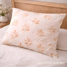 Boho Terrakotta Blad Botaniskt Mönster Kuddbezug