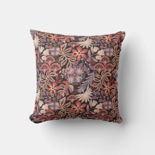 Boho Terrakotta Blommönster Kudde