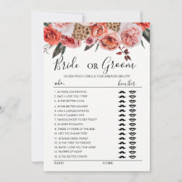 Boho terrakotta blommor brud eller brudgum spel inbjudningar