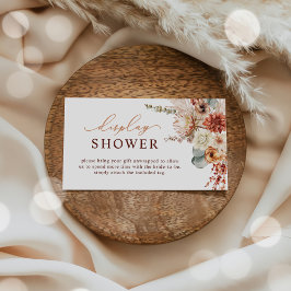 Boho Terrakotta Blommor Höst Display Dusch Tilläggskort