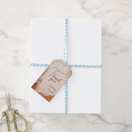 Boho terrakotta bröllopsdekaler presentetikett