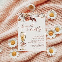 Boho Terrakotta Brunch Bubbly Bröllopsdusch