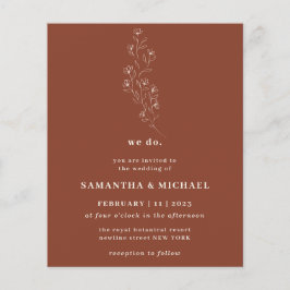 Boho Terrakotta Indie brun Botanisk vi gör budget Flygblad